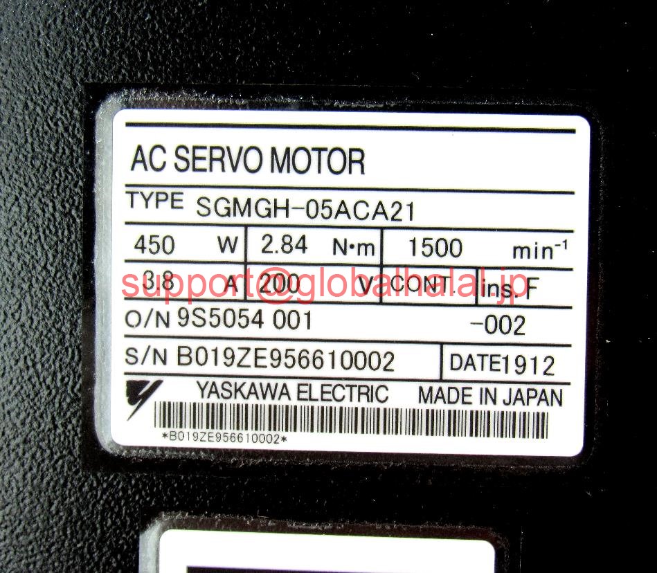 新品【東京発★適格請求書★税込】 YASKAWA サーボモーター SGMGH-05ACA21 【６ヶ月保証】