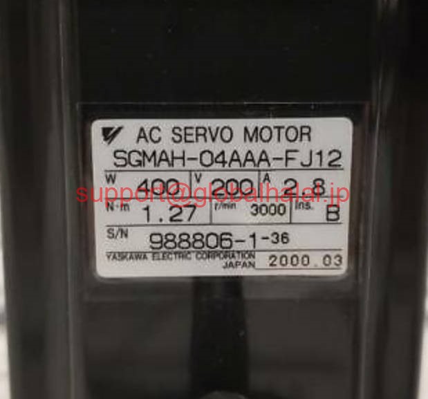 新品【東京発★適格請求書★税込】 YASKAWA サーボモータ SGMAH-04AAA-FJ12 【６ヶ月保証】｜Global Halal Japan