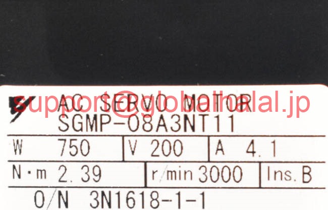 新品【東京発★適格請求書★税込】 YASKAWA サーボモータ SGMP-08A3NT11 【６ヶ月保証】｜Global Halal Japan