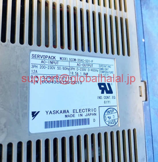 新品【東京発★適格請求書★税込】 YASKAWA サーボドライバー SGDM-20AC-SD1-P 【6ヶ月保証】|Global Halal Japan