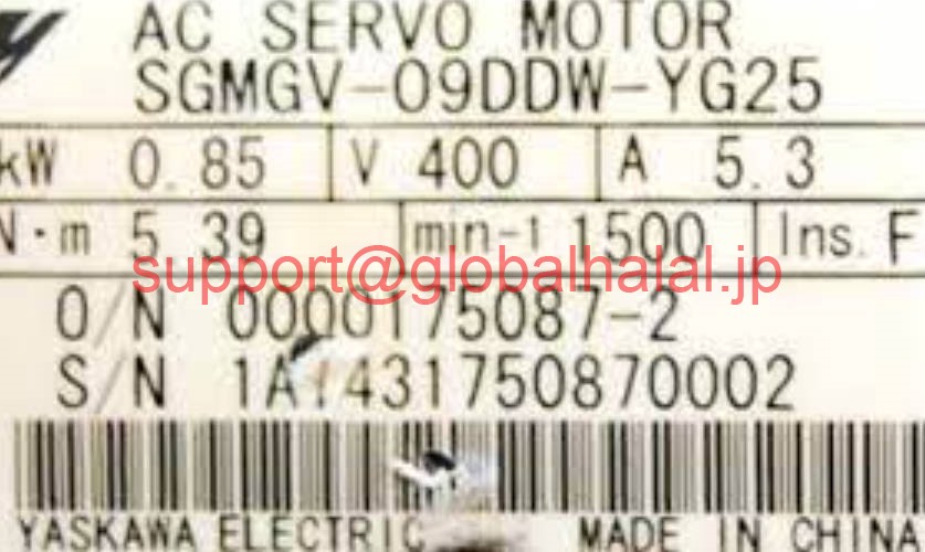 新品【日本の首都発★適当お願いごと書★税込】 YASKAWA サーボ原動機 SGMGV-09DDW-YG25 【６ヶ月引き受ける】