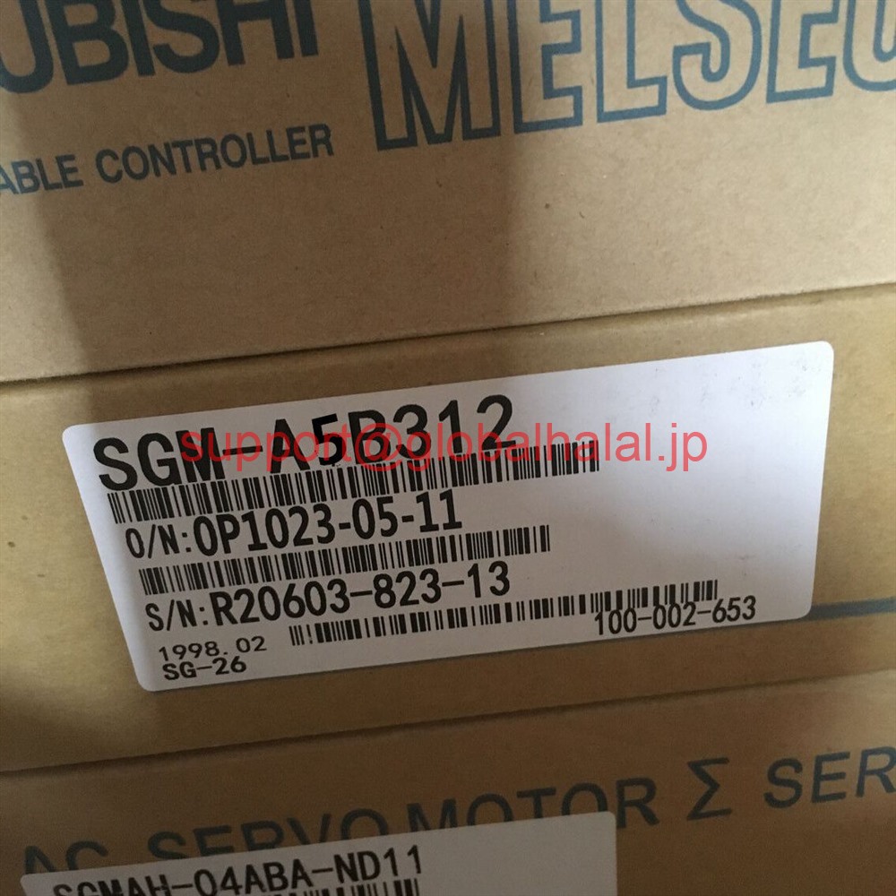 新品【東京発★適格請求書★税込】Yaskawa SGM-A5B312 Servo Motor SGMA5B312【6ヶ月保証】|Global Halal Japan
