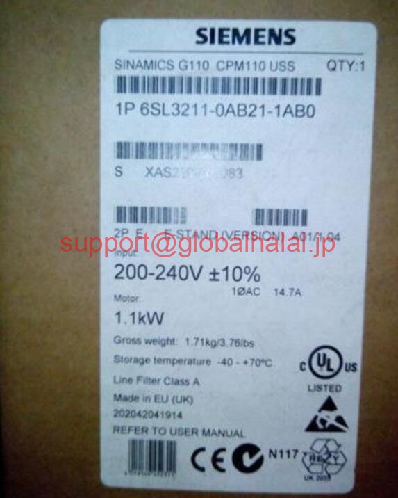 新品【東京発★適格請求書★税込】シーメンス Siemens Universal Converter 6SL3211-0AB21-1AB0【６ヶ月保証】｜Global Halal Japan