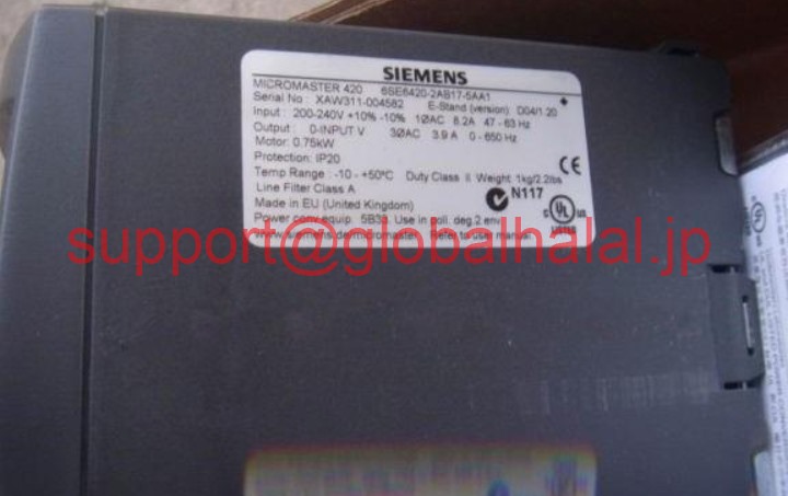新品【日本の首都発★適当お願いごと書★税込】ジーメンス SIEMENS MM420 6SE6420-2AB17-5AA1 0.75KW 220V #ZL02【６ヶ月引き請ける】 パソコン・周辺機器-その他