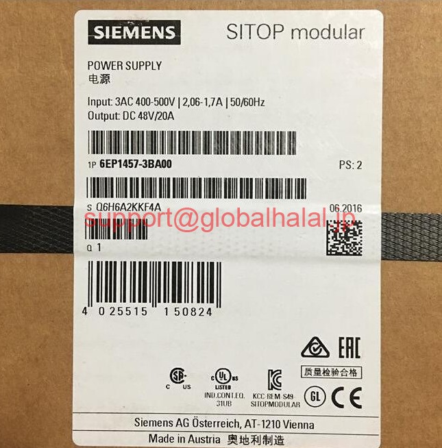 新品【東京発★適格請求書★税込】シーメンス Siemens Power Supply 6EP1457-3BA00 ( 6EP14573BA00 )【６ヶ月保証】｜Global Halal Japan