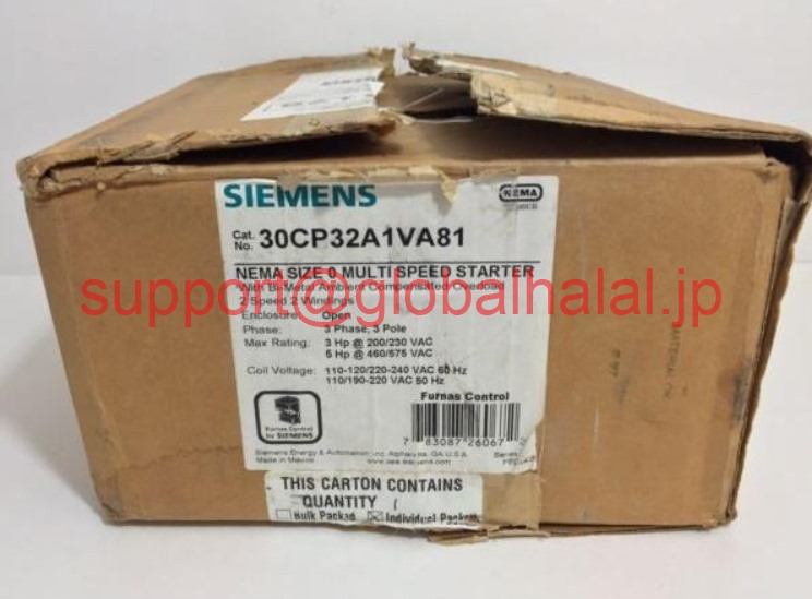新品【日本の首都発★適当お願いごと書★税込】ジーメンス SIEMENS MULTI SPEED STARTER 30CP32A1VA81 SEE BELOW FOR COIL RATINGS【６ヶ月言いはなつ】