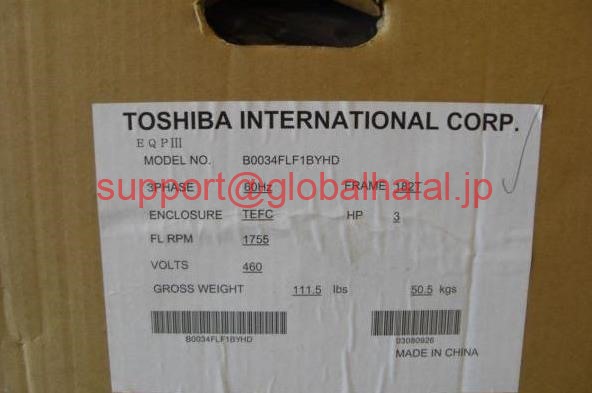 新品【日本の首都発★適当お願いごと書★税込】Toshiba B0034FLF1BYHD Electric Motor 3HP 1800 RPM 460V 182T TEFC【６ヶ月引き請ける】 パソコン・周辺機器-その他