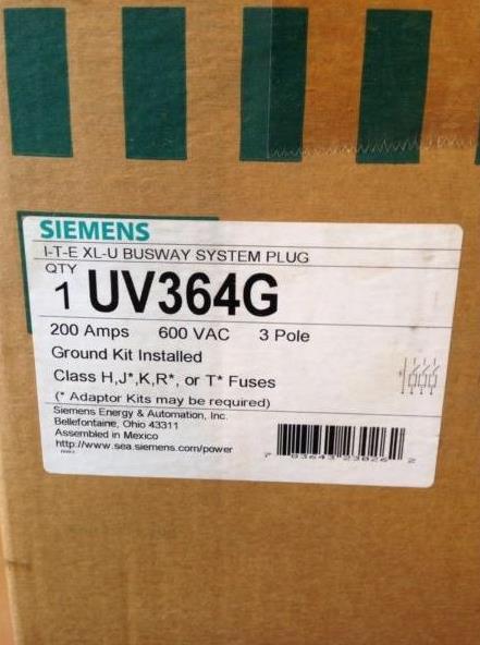 新品【東京発★適格請求書★税込】シーメンス SIEMENS ITE 200 AMP BUS PLUG UV364G -【6ヶ月保証】|Global Halal Japan