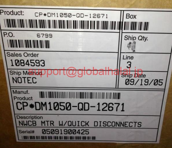 新品【東京発★適格請求書★税込】YOKOGAWA CP*DM1050-QD-12671 DIRECT DRIVE,BRUSHLESS SERVO MOTOR w/BULKHEAD NWCB【６ヶ月保証】｜Global Halal Japan