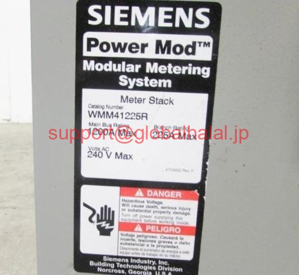 新品【日本の首都発★適当お願いごと書★税込】ジーメンス Siemens WMM41225R 225A 120/240V 4G 1PH POWMOD Meter【６ヶ月言いはなつ】
