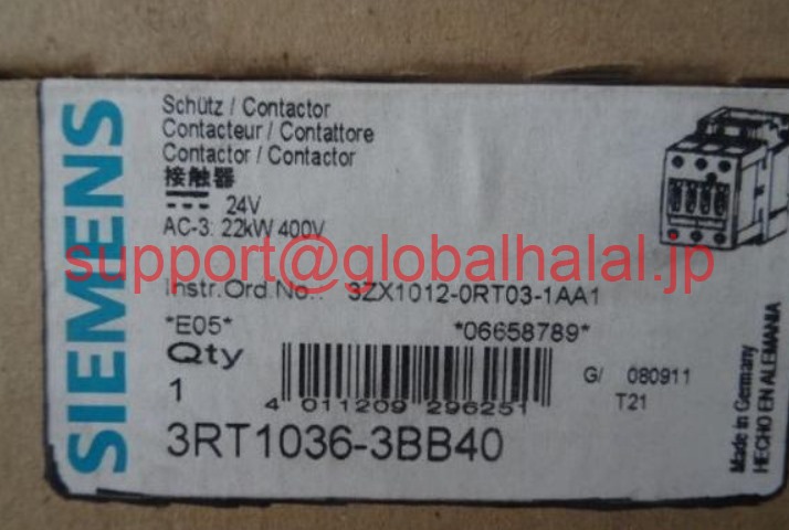 新品【日本の首都発★適当お願いごと書★税込】ジーメンス Siemens contactor 3RT1036-3BB40【６ヶ月言いはなつ】