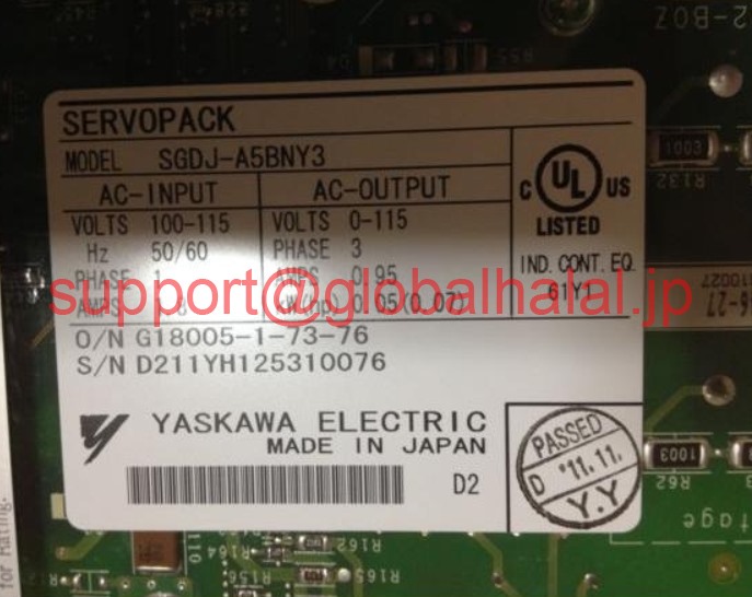 新品【日本の首都発★適当お願いごと書★税込】Yaskawa SGDJ-A5BNY3 50W 100V AC Servo Driver Servopack SGDJ-A5BNY3【６ヶ月引き受ける】