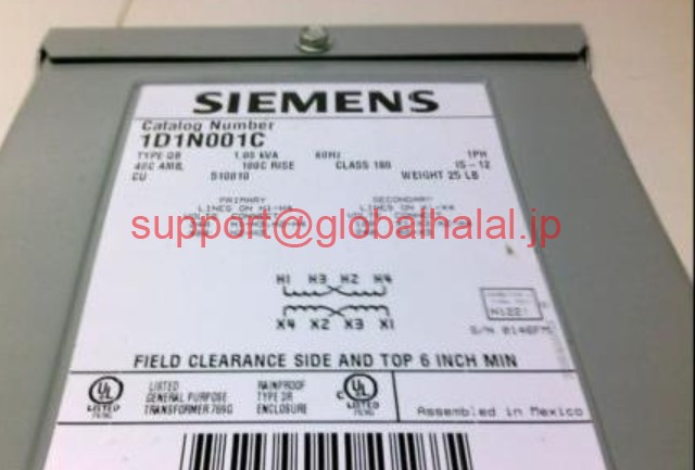 新品【日本の首都発★適当お願いごと書★税込】ジーメンス SIEMENS 1D1N001C, TRANSFORMER 1 PHASE 1KVA 60HZ, #186109【６ヶ月引き受ける】