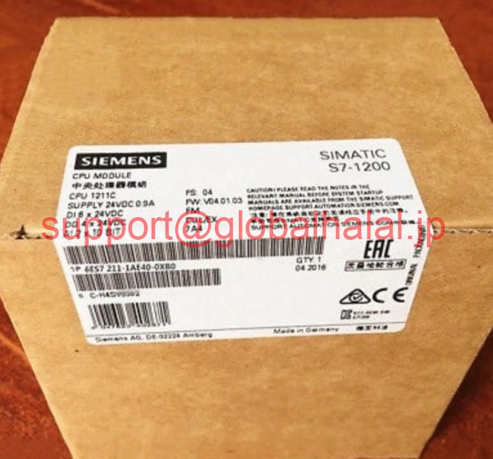 新品【東京発★適格請求書★税込】Siemens 6ES7 211-1AE40-0XB0 シーメンス【６ヶ月保証】｜Global Halal Japan