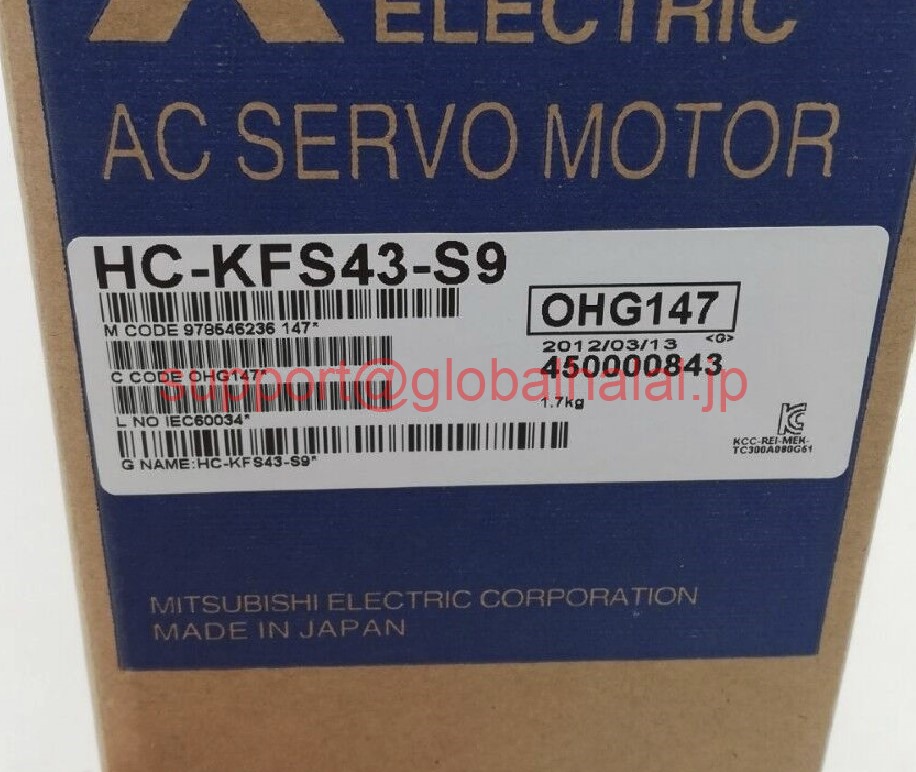 新品【日本の首都発★適当お願いごと書★税込】MITSUBISHI/三菱 HC-KFS43-S9 サーボ原動機【６ヶ月引き受ける】