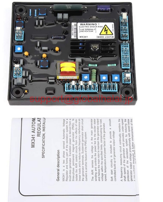 新品【東京発★適格請求書★税込】AVR Automatic Voltage Regulator MX341 for Generator【６ヶ月保証】｜Global Halal Japan