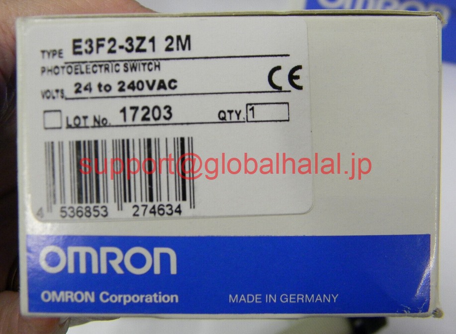 新品【東京発★適格請求書★税込】OMRON E3F2-3Z1 NSFP E3F23Z1 オムロン【6ヶ月保証】|Global Halal Japan