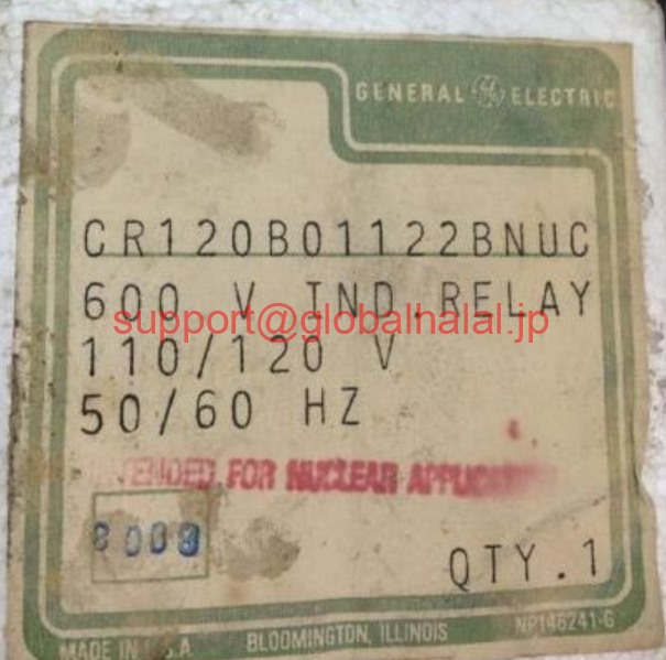 新品【東京発★適格請求書★税込】GE Relay 110V, CR120B01122BNUC, 55-513696G22 RACK D, #D57【６ヶ月保証】｜Global Halal Japan