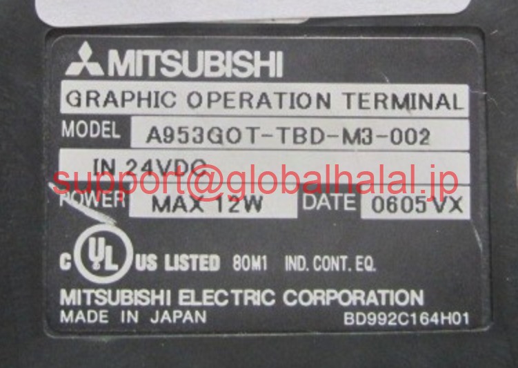 新品【東京発★適格請求書★税込】A953GOT-TBD-M3-002 Mitsubishi (USED, good working condition) 三菱【６ヶ月保証】