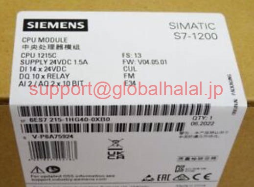新品【東京発★適格請求書★税込】SIEMENS/シーメンス 6ES7215-1HG40-0XB0【６ヶ月保証】