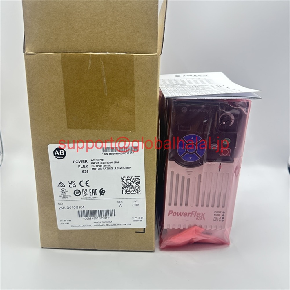 新品【日本の首都発★適当お願いごと書★代引可】AB 25B-D010N104 POWERFLEX 525 4KW 5HP AC運転工業プラント密閉 【６ヶ月引き受ける】