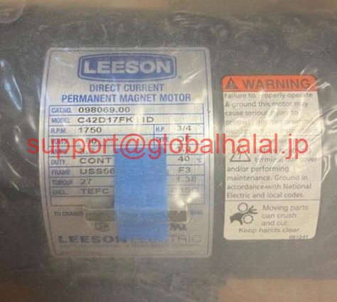 新品【東京発★適格請求書★代引可】Leeson 098032.00 C-Face Rigid Mounting、3/4HP、1750 rpm、180V数量1 【６ヶ月保証】｜Global Halal Japan