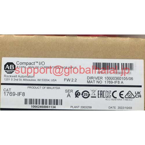 新品【東京発★適格請求書★代引可】AB 1769-IF8 Allen-Bradley 2022 【６ヶ月保証】｜Global Halal Japan