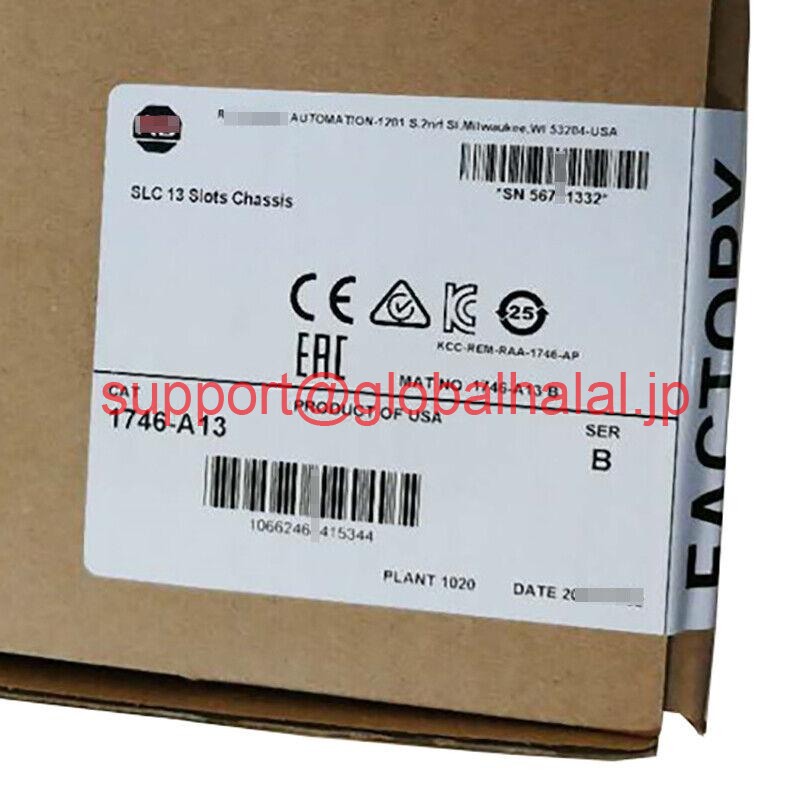 新品【日本の首都発★適当お願いごと書★代引可】Allen Bradley 1746-A13 Ser B SLC 500 PLCシャーシラック1746A13【６ヶ月引き請ける】 パソコン・周辺機器-その他