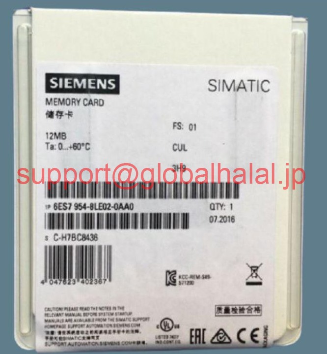 新品【東京発★適格請求書★代引可】6ES7 954-8LE02-0AA0 SIEMENS Memory Card 6ES7 954-8LE02-0AA0 NEW Spot Goods#HT 【６ヶ月保証】｜Global Halal Japan
