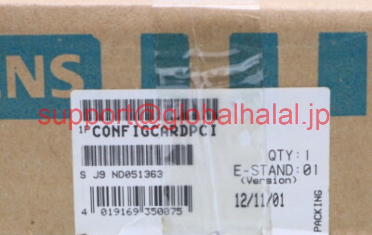 新品【東京発★適格請求書★代引可】Siemens CONFIGCARDPCI Devicenet PCI Interface Card -Factory Sealed 【６ヶ月保証】｜Global Halal Japan