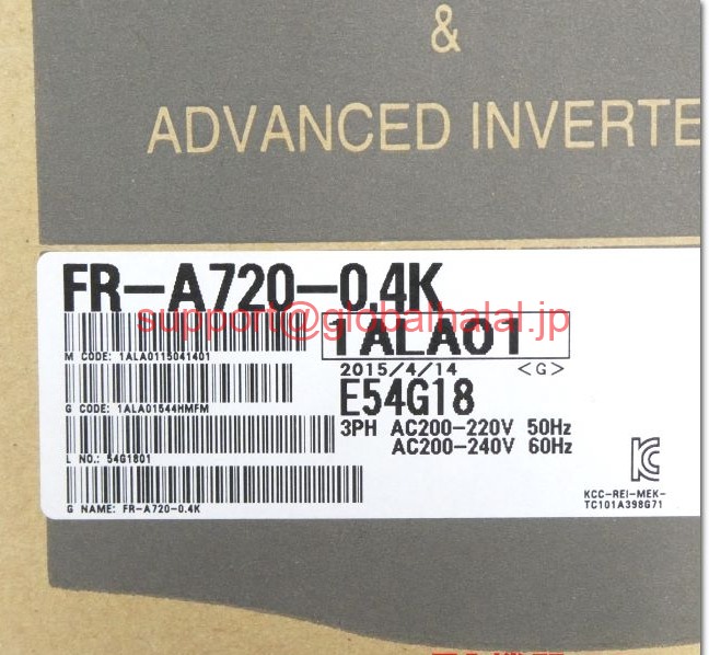 新品【東京発★適格請求書★代引可】三菱電機 インバータ FR-A720-0.4K 【6ヶ月保証】|Global Halal Japan