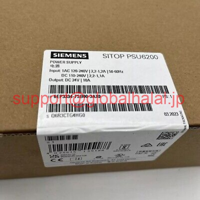 新品【東京発★適格請求書★代引可】6EP3 334-7SB00-3AX0 NEW SIEMENS 6EP3334-7SB00-3AX0 SITOP PSU6200 Power Supply 【６ヶ月保証】｜Global Halal Japan