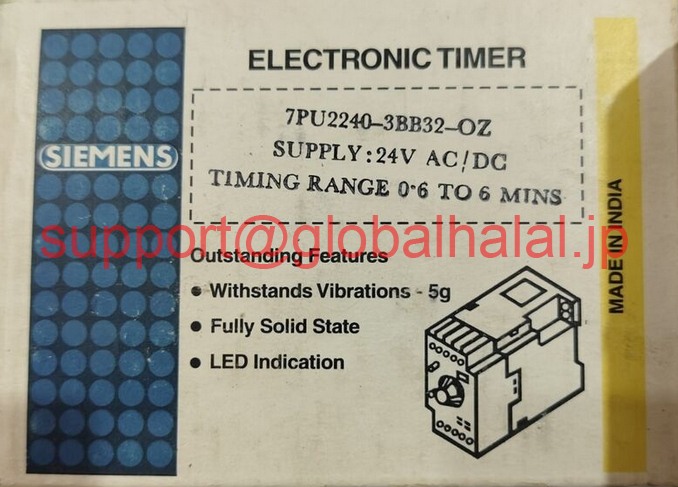 新品【東京発★適格請求書★代引可】SIEMENS 7PU2240-3BB32-OZ Electronic Timer 0.6 to 6 min. 240V 【６ヶ月保証】