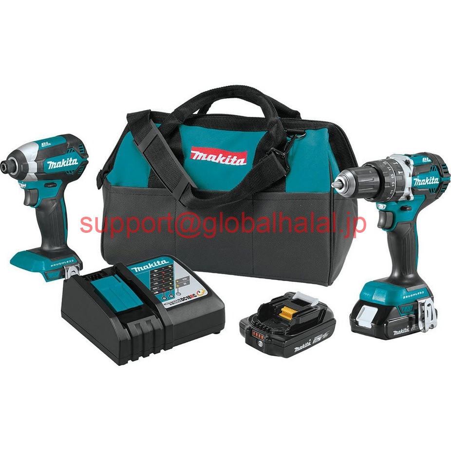新品【東京発★適格請求書★代引可】Makita XT269R 18-Volt 2.0 Ah LXT Lithium-Ion Brushless Cordless Combo Kit - 2pc 【6ヶ月保証】|Global Halal Japan