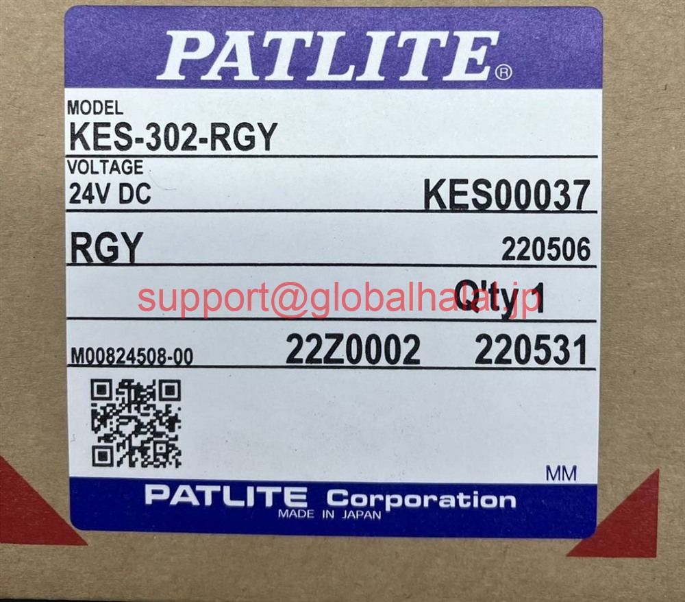 新品【東京発★適格請求書★代引可】PATLITE KES-302-RGY 24V DC 【６ヶ月保証】｜Global Halal Japan