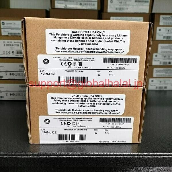 新品【東京発★適格請求書★代引可】Allen-Bradley 1769-L32E /A CompactLogix EtherNet プロセス 750KB 1769L32E 【６ヶ月保証】｜Global Halal Japan
