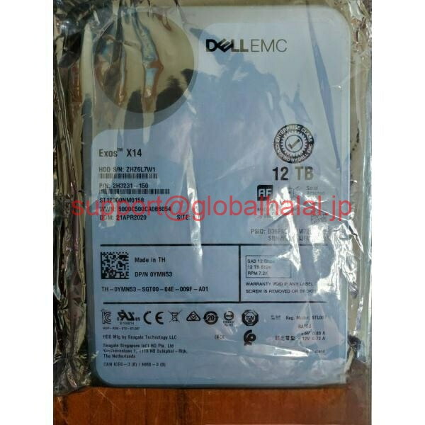 新品【日本の首都発★適当お願いごと書★代引可】Dell 12肺結核 SAS 7.2K 3.5 \"\"" 12G 512E捉え所の無い運転、YMN53、0ymn53st12000NM0158* 【６ヶ月引き受ける】"