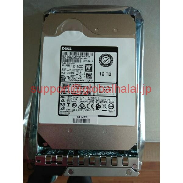 新品【東京発★適格請求書★代引可】9HXK6 DELL 12TB 7.2K SAS 3.5 12GB/S HD 14GEN 512E FOR PE R640 R740 R740XD F 【６ヶ月保証】｜Global Halal Japan