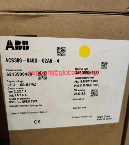 新品【日本の首都発★適当お願いごと書★代引可】ACS380-040S-02A6-4 3ABD00045122インバーターダーベス【６ヶ月引き請ける】