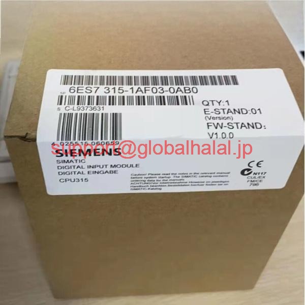 新品【東京発★適格請求書★代引可】6ES7315-1AF03-0AB0 シーメンス入力モジュール 【６ヶ月保証】｜Global Halal Japan