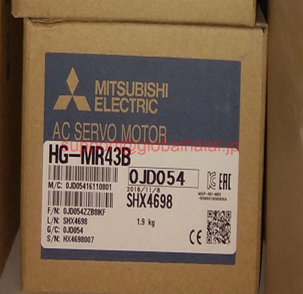 新品【東京発★適格請求★税込】三菱電機 MITSUBISHI HG-MRシリーズ サーボモーター HG-MR43B 【６ヶ月保証】