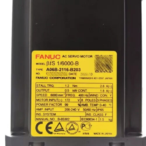 新品【東京発★適格請求書★代引可】ファナック A06B-2116-B203 サーボモーター A06B2116B203 【６ヶ月保証】｜Global Halal Japan