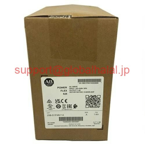 新品【日本の首都発★適当お願いごと書★代引可】AB印判されたPowerflex 525 0.4kW 0.5hp AC Drive US 25B-D1P4N114  【６ヶ月引き請ける】 パソコン・周辺機器-その他