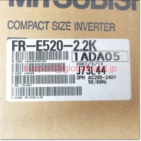 新品【東京発★適格請求書★税込】MITSUBISHI/ 三菱 インバーター FR-E520-2.2K【６ヶ月保証】