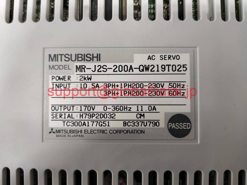 新品【東京発★適格請求書★税込】 MITSUBISHI/三菱 サーボドライバー MR-J2S-200A-QW219T025【６ヶ月保証】｜Global Halal Japan