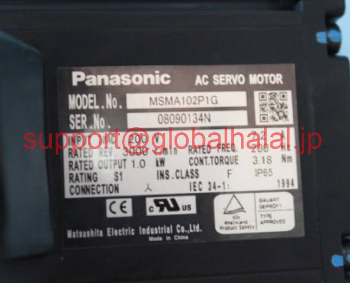 新品【東京発★適格請求書★税込】 PANASONIC/パナソニック サーボモーター MSMA102P1G 【６ヶ月保証】｜Global Halal Japan 54,600円