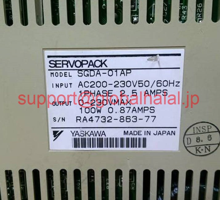 新品【東京発★適格請求書★税込】 YASKAWA / 安川電機 サーボドライバ SGDA-01AP 【6ヶ月保証】|Global Halal Japan
