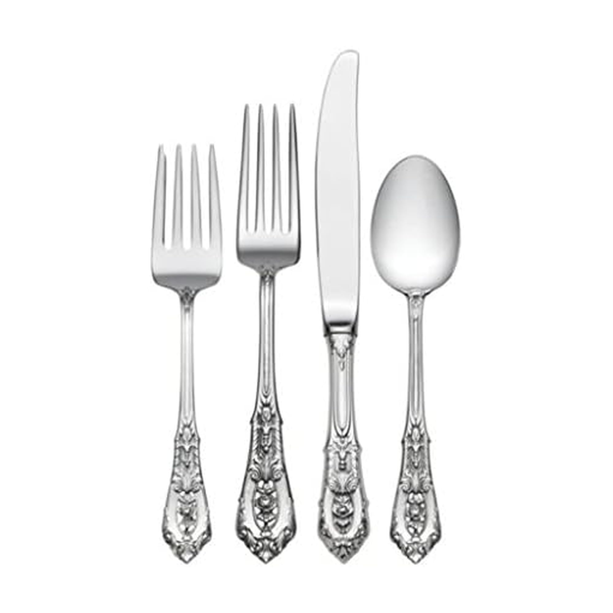 Wallace Rose Point 4-Piece Place Setting (Place Size) by Wallace [並行輸入品] パソコン・周辺機器-インクカートリッジ-プリンター・FAX用インク