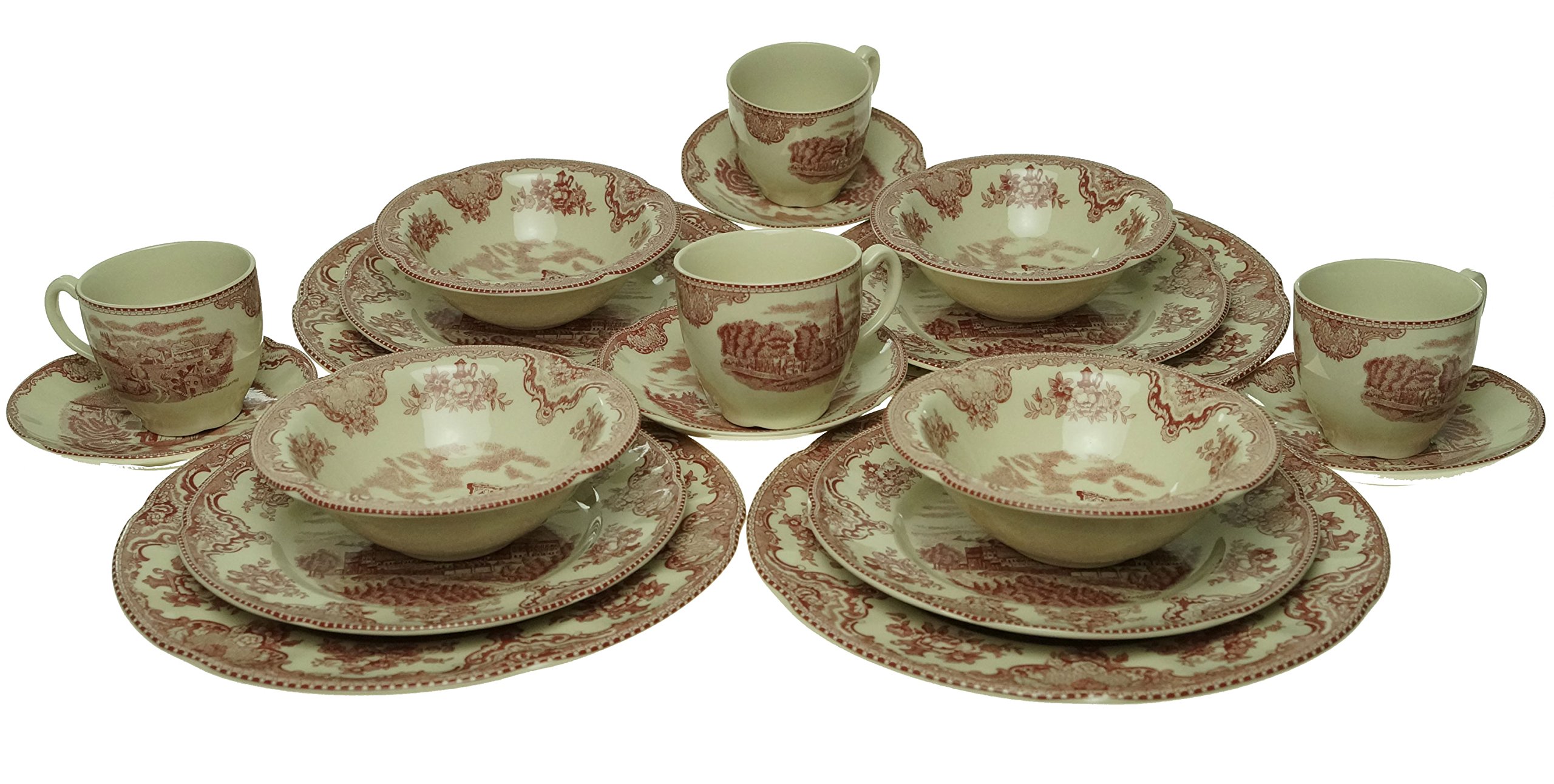 Johnson Brothers Old Britain Castles 食器20点セット ピンク
