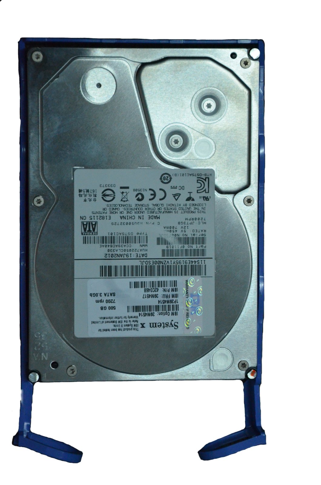 レノボ・ジャパン旧IBM 500GB シンプルスワップ 3Gb/s SATA HDD 39M4514｜global研究所